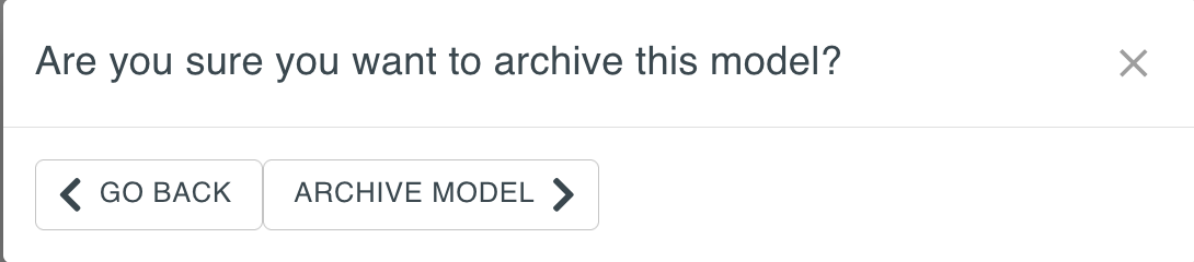 Archive Model Dialogue Box