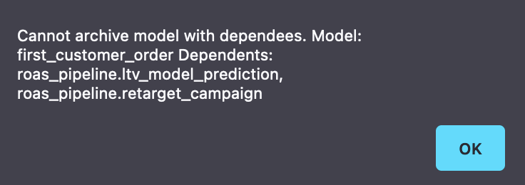 Archiving Dependency Error